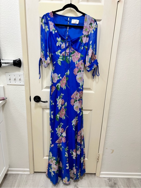 ASOS Dresses & Skirts - ASOS Blue Floral Tie-Front Maxi Dress